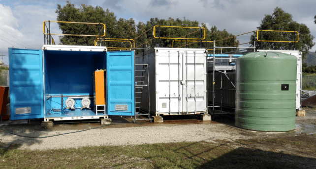 small sewage treatment plant facility